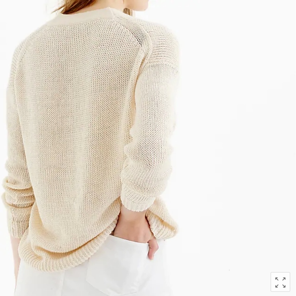 J.Crew Linen Lace-Up Beach Sweater - Picture 3 of 6